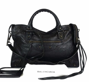 Classic Agneau Leather City Bag