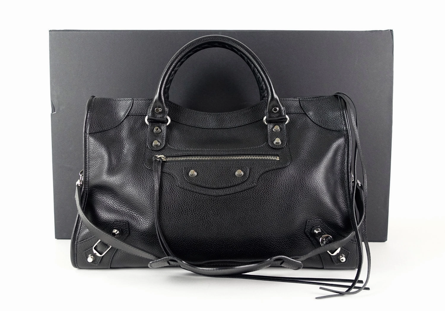 Classic Agneau Leather City Bag