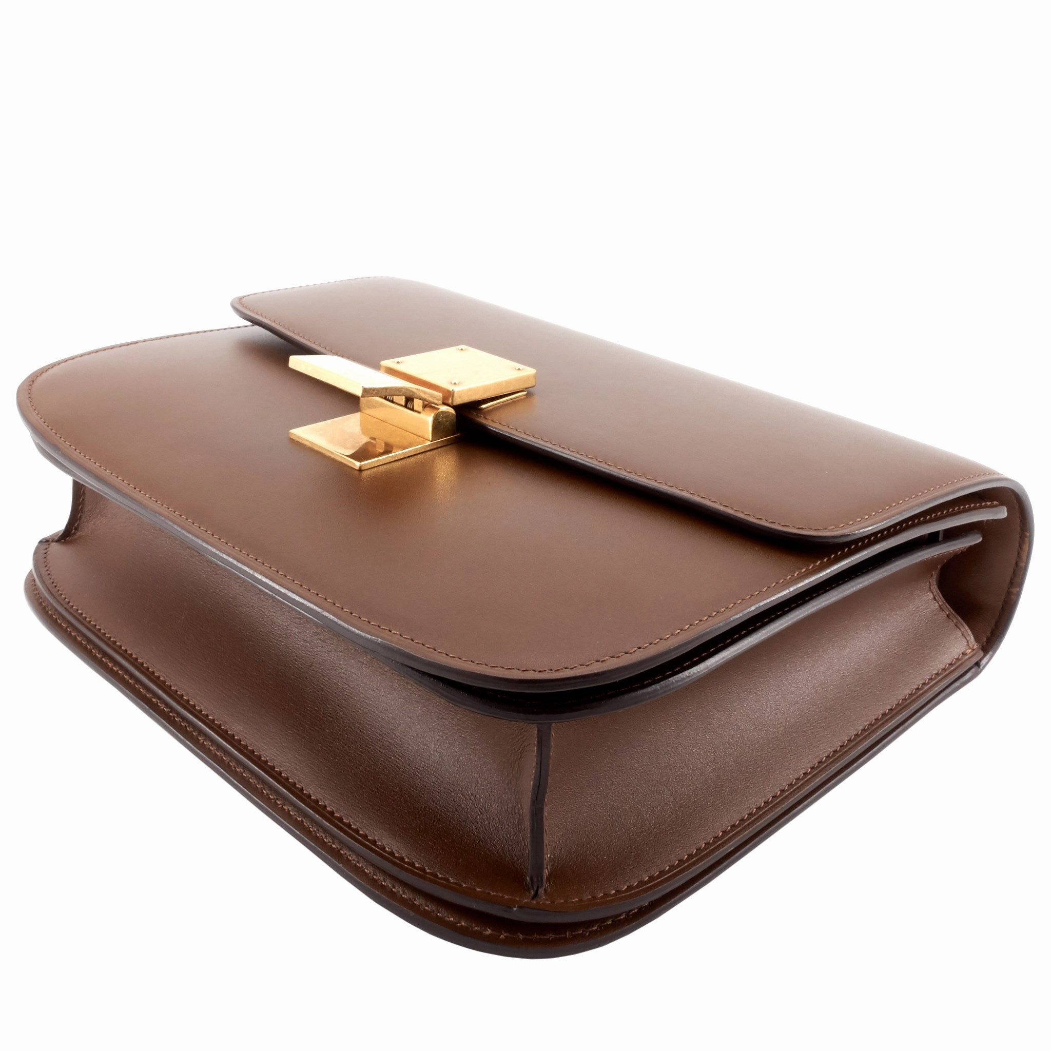 Classic Box Flap Medium Calfskin Leather Bag