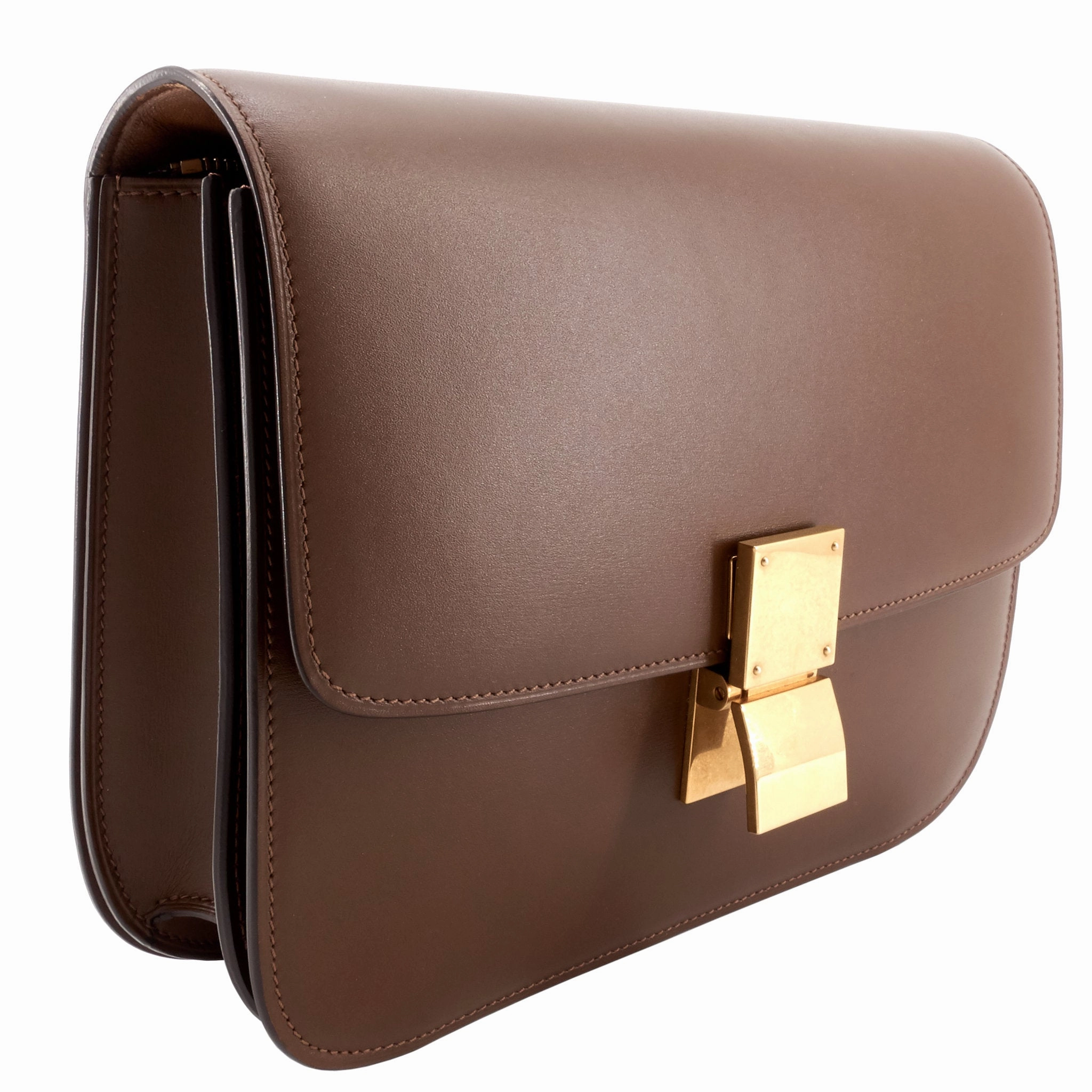 Classic Box Flap Medium Calfskin Leather Bag