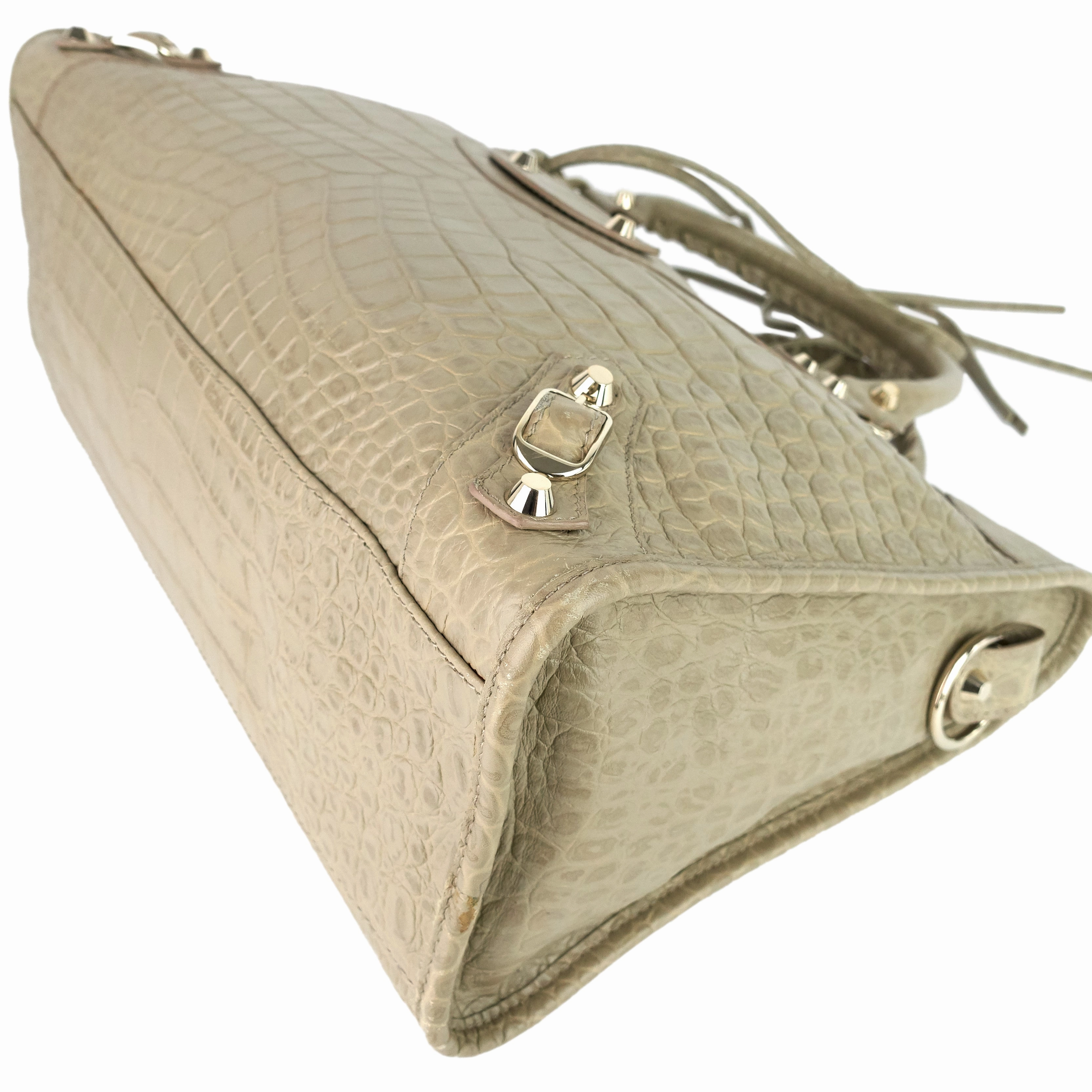 Classic City Croc-Embossed Agneau Leather Bag