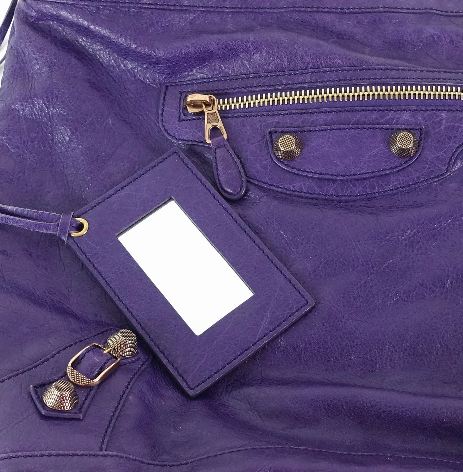 Classic Day Glazed Calfskin Leather Bag