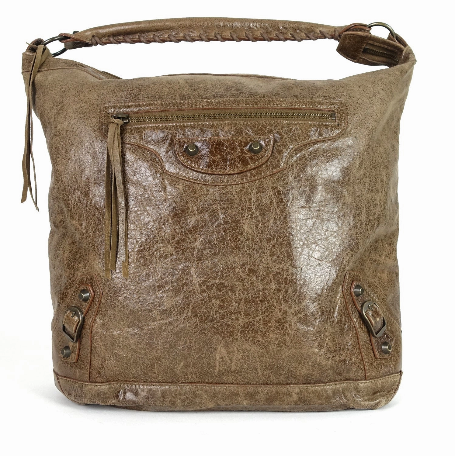 Classic Day Glazed Calfskin Leather Bag