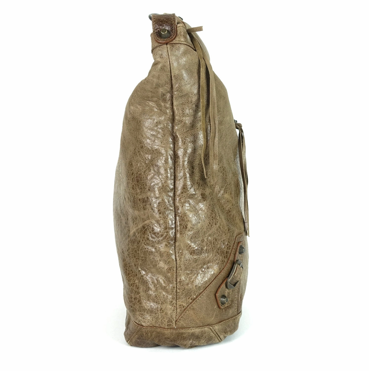 Classic Day Glazed Calfskin Leather Bag