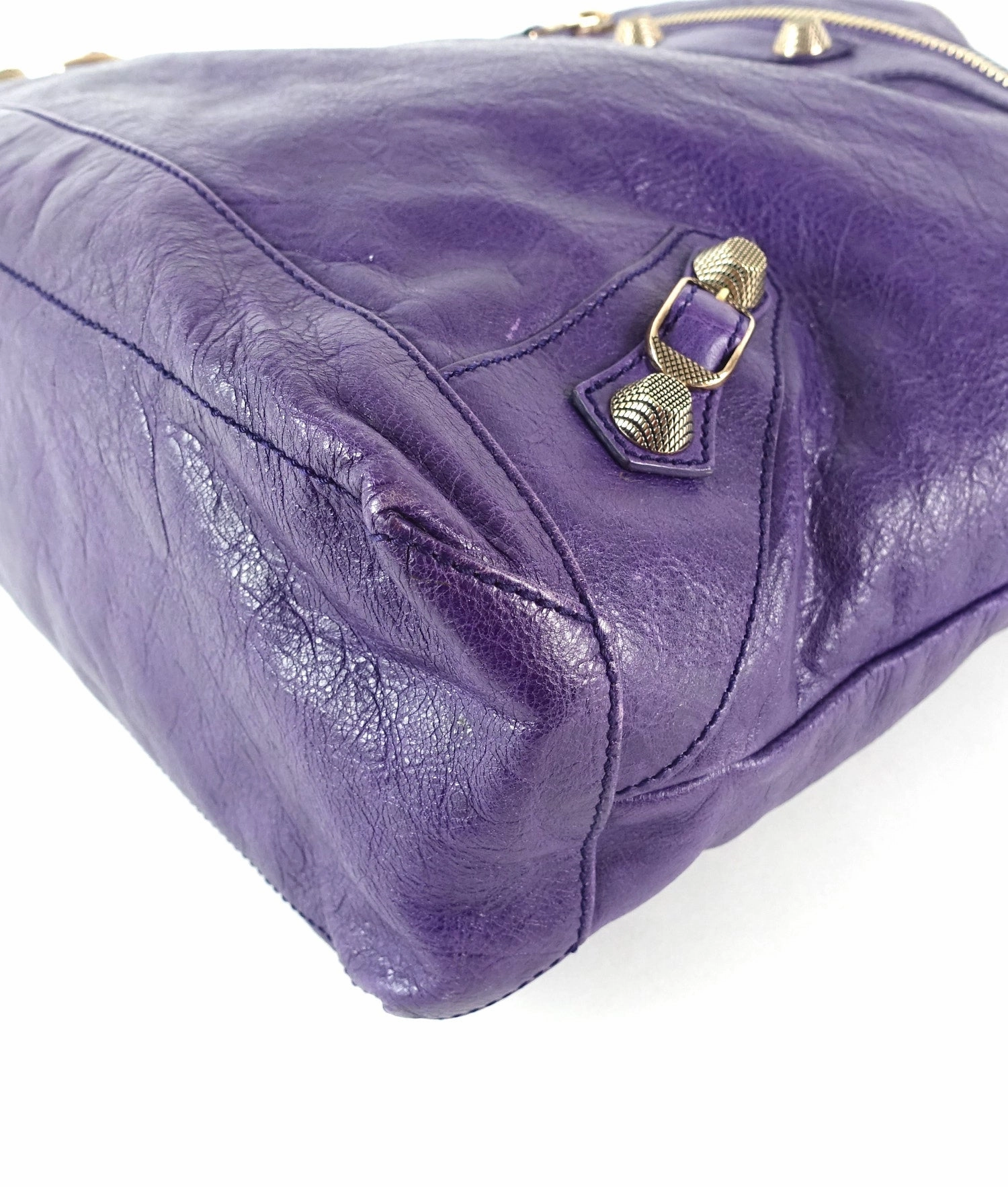 Classic Day Glazed Calfskin Leather Bag