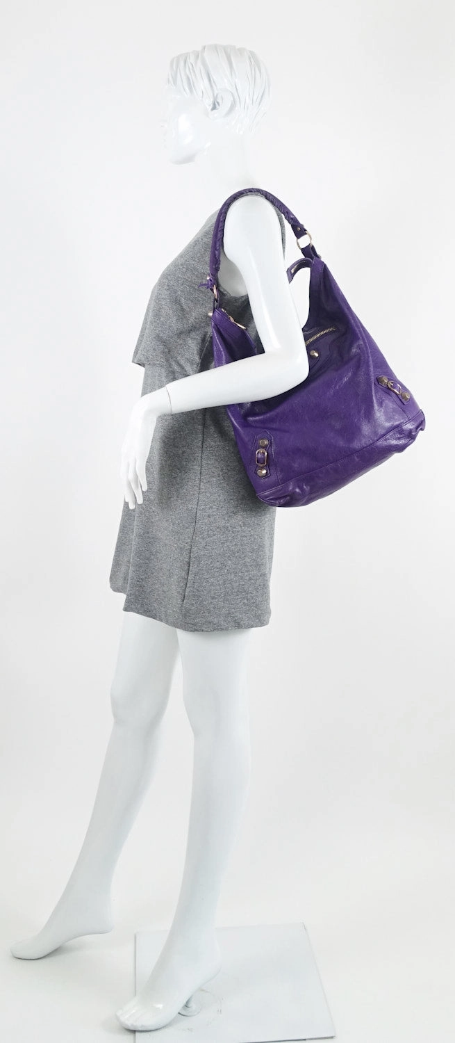 Classic Day Glazed Calfskin Leather Bag