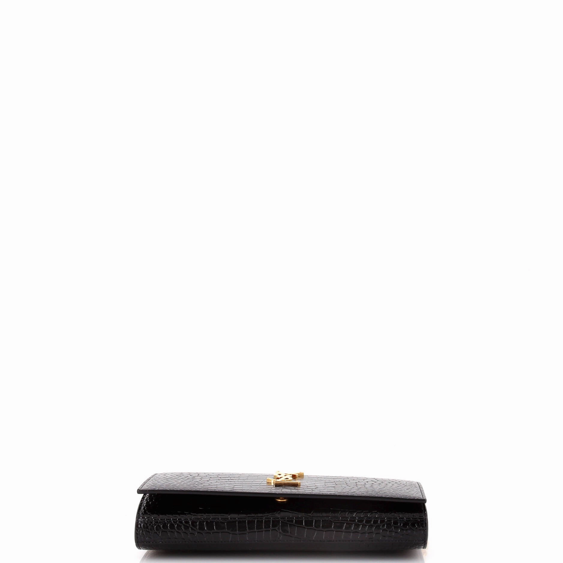 Classic Monogram Crossbody Bag Crocodile Embossed Leather Medium
