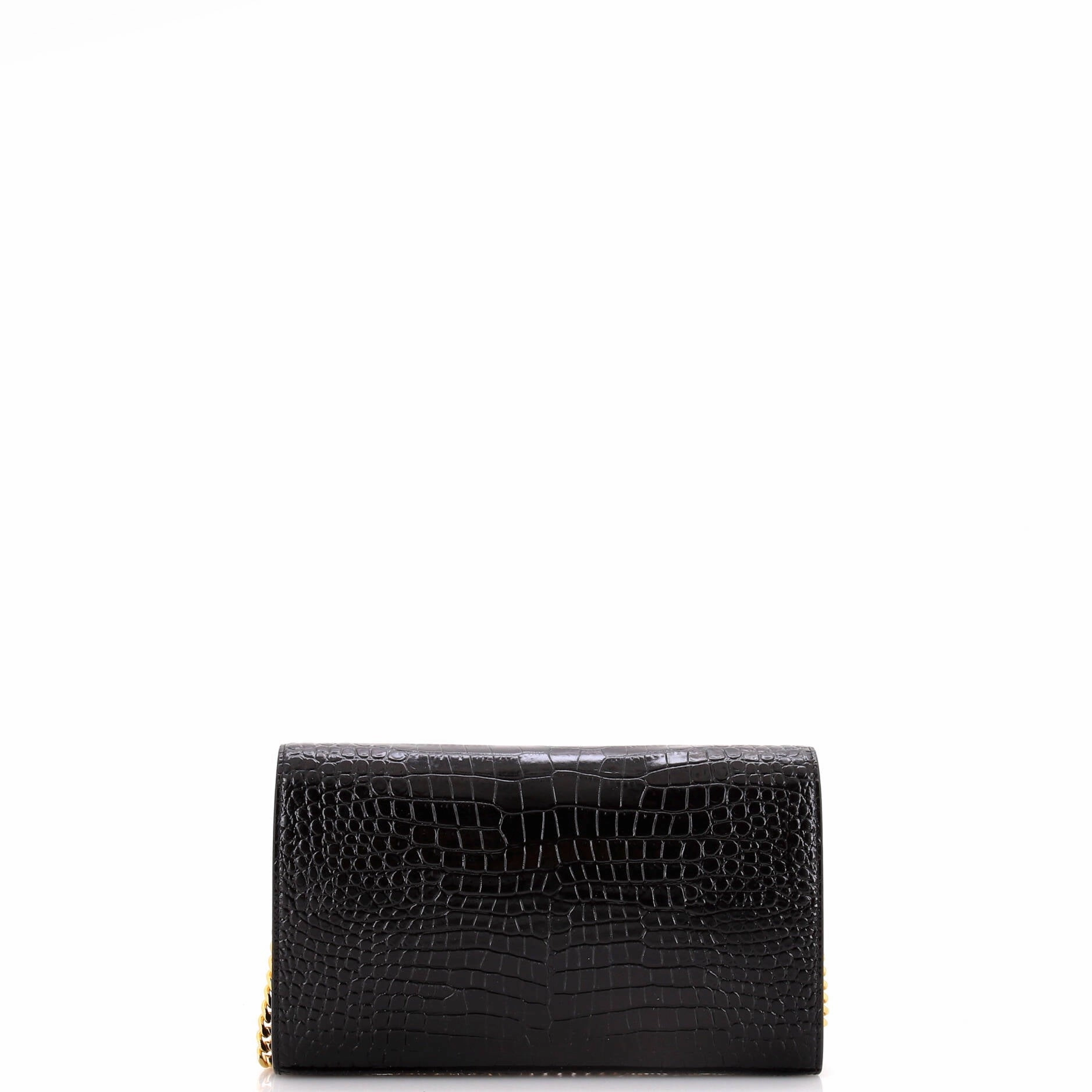 Classic Monogram Crossbody Bag Crocodile Embossed Leather Medium