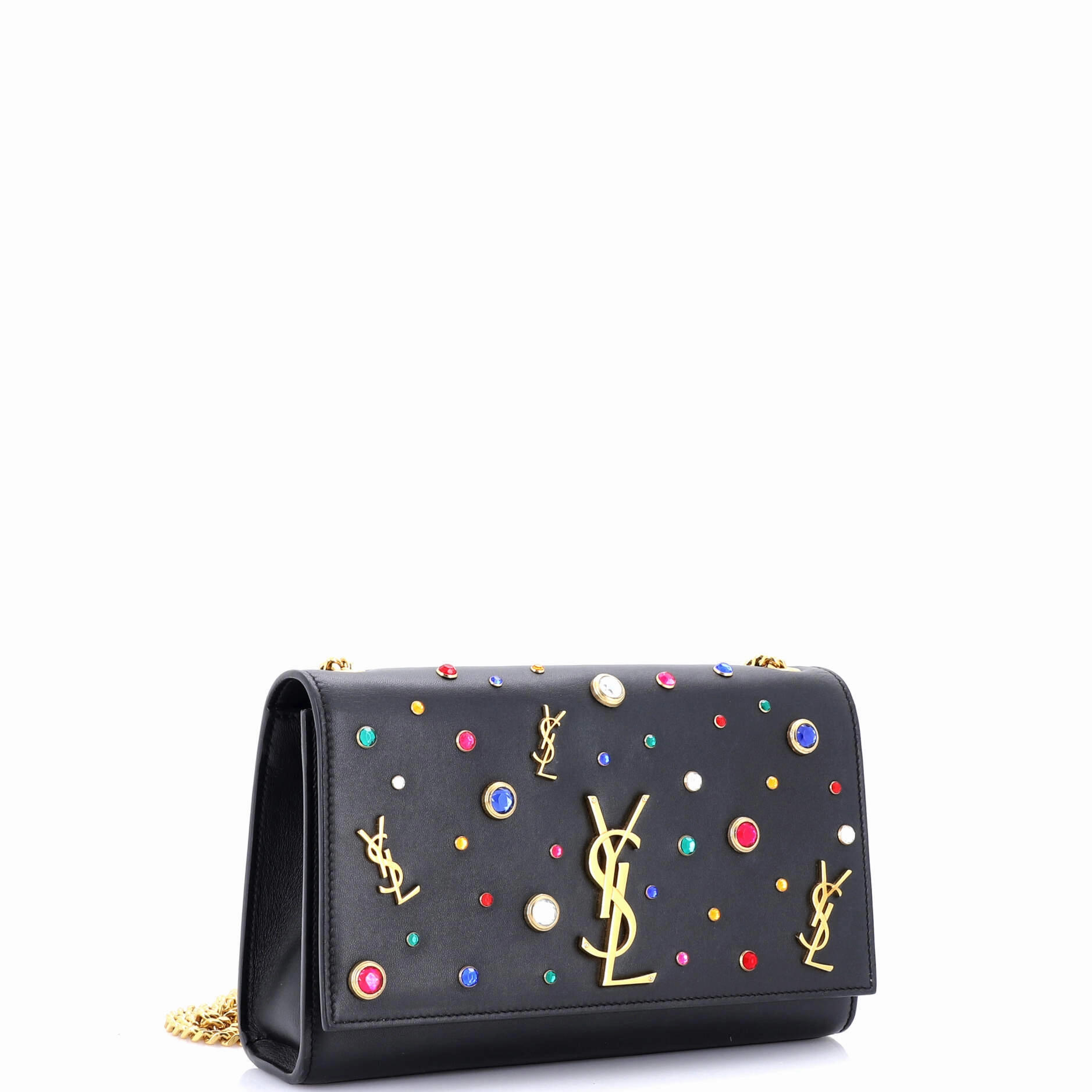 Classic Monogram Crossbody Bag Embellished Leather Medium