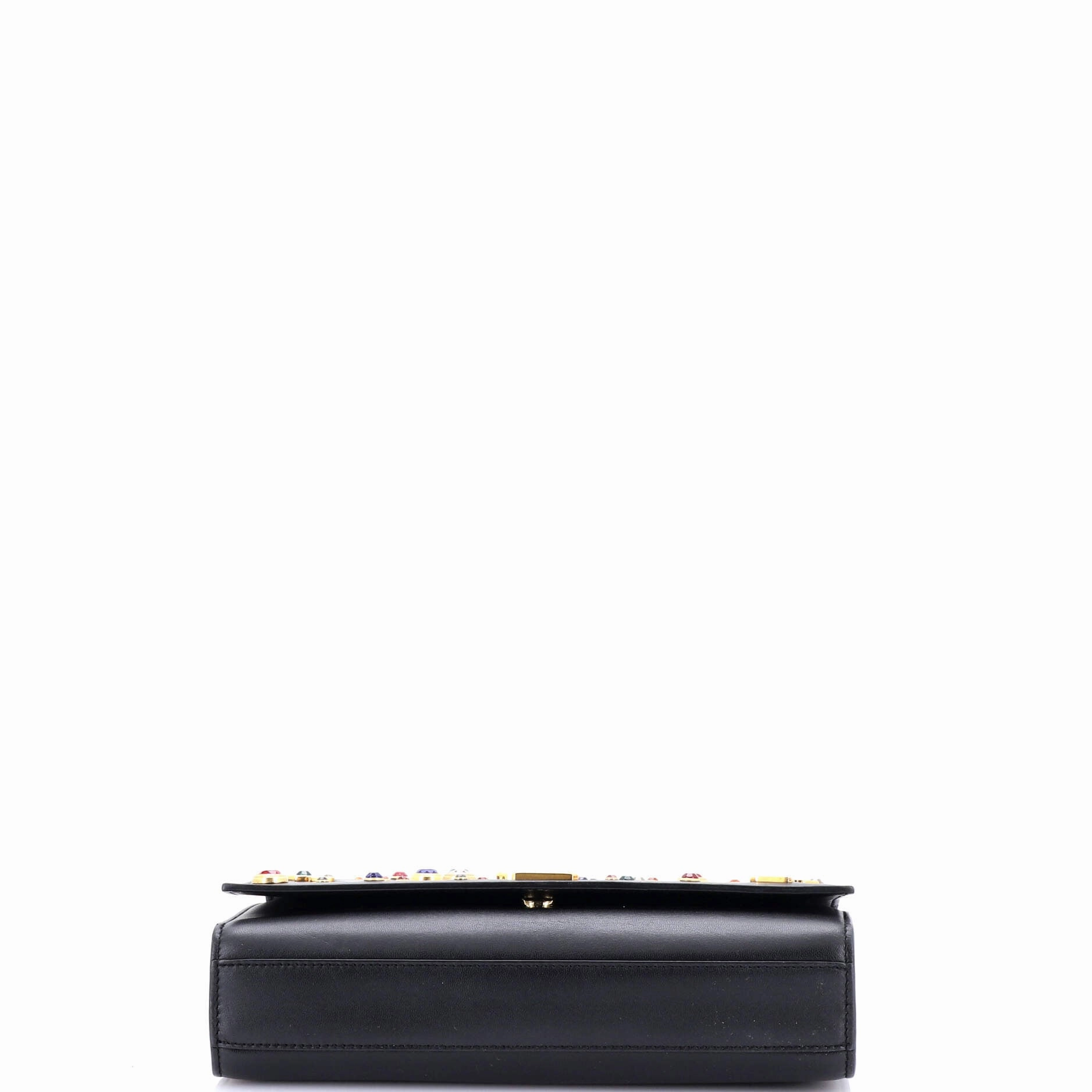 Classic Monogram Crossbody Bag Embellished Leather Medium