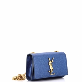 Classic Monogram Crossbody Bag Metallic Leather Small