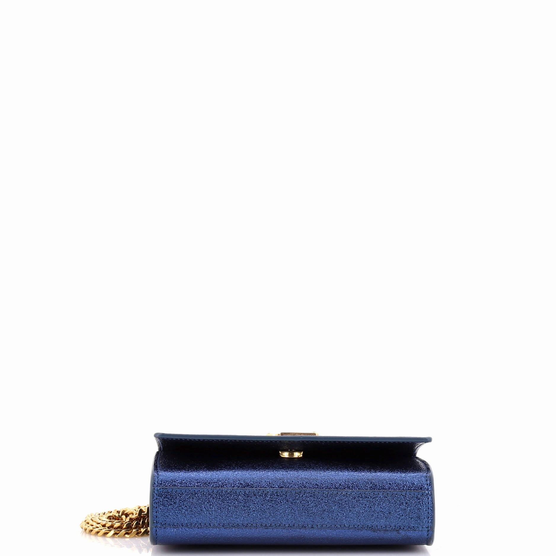 Classic Monogram Crossbody Bag Metallic Leather Small
