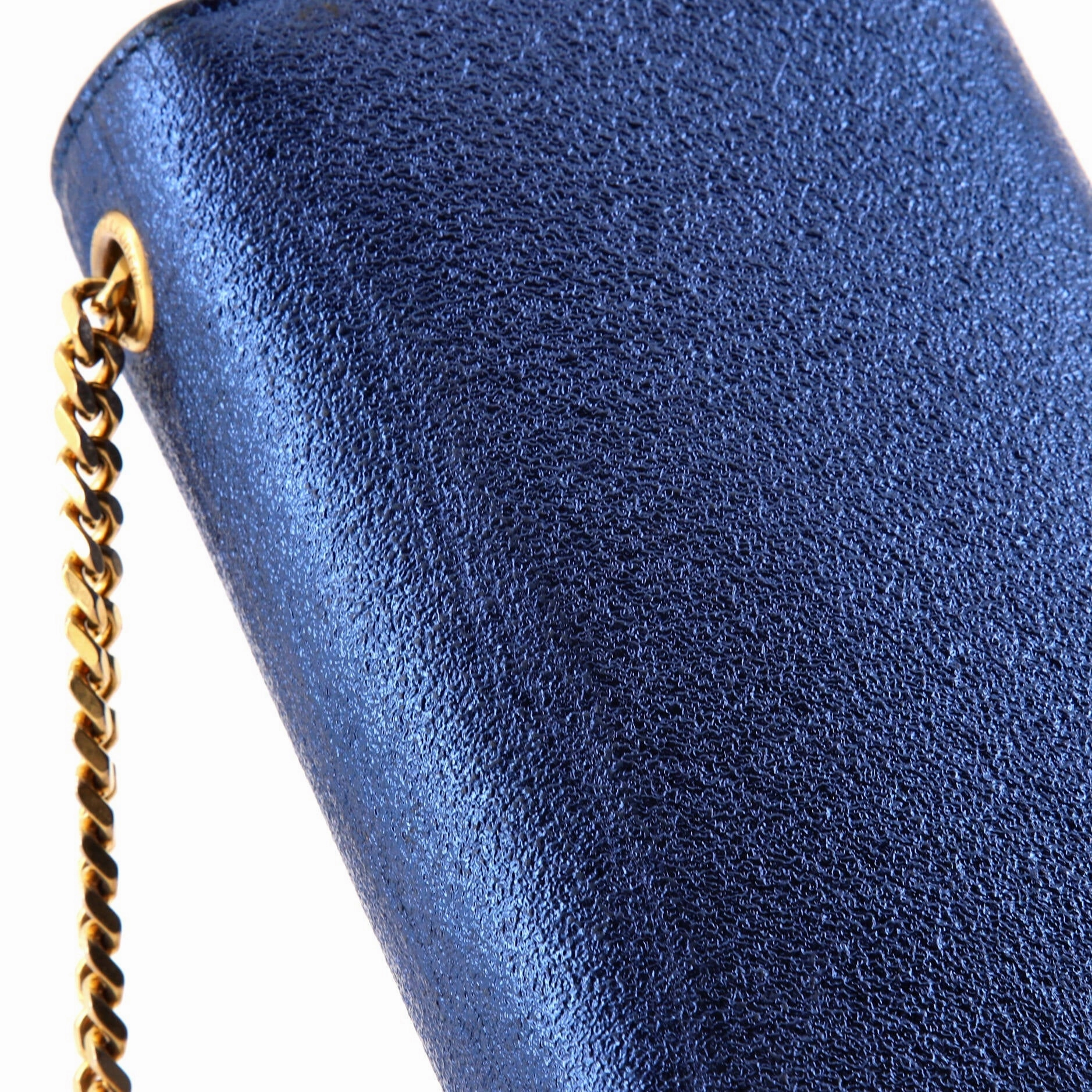 Classic Monogram Crossbody Bag Metallic Leather Small