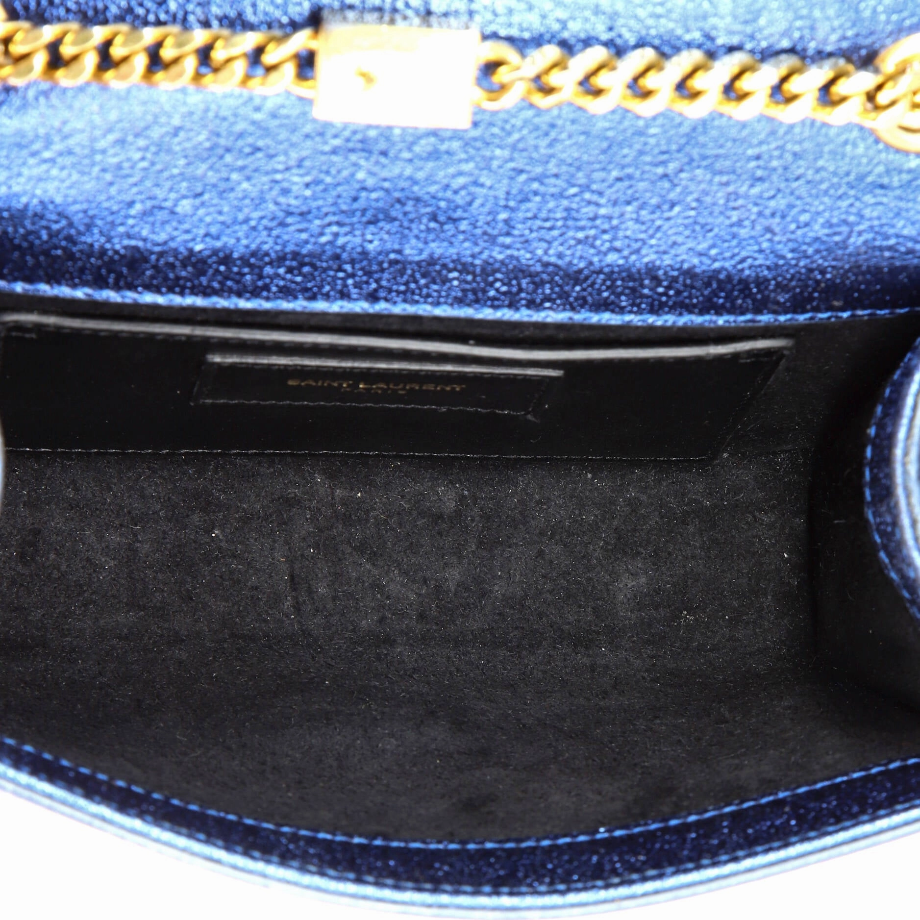 Classic Monogram Crossbody Bag Metallic Leather Small