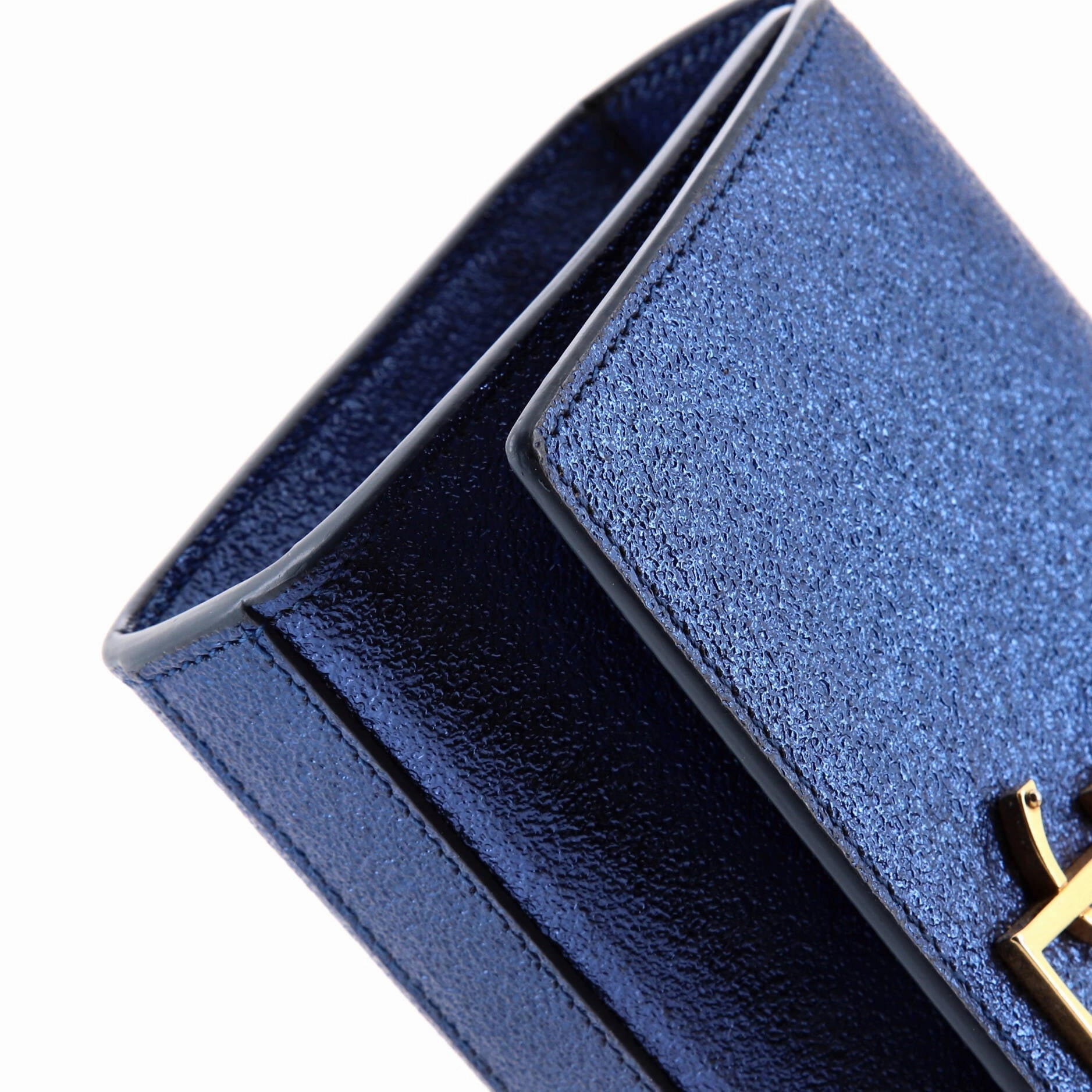 Classic Monogram Crossbody Bag Metallic Leather Small