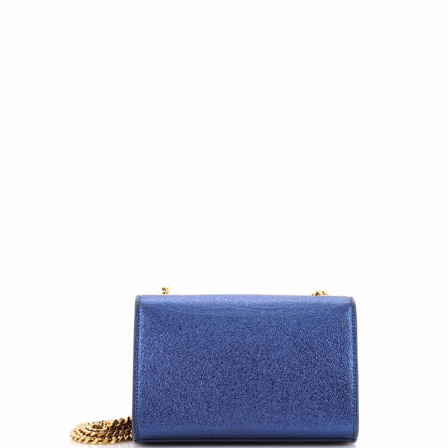 Classic Monogram Crossbody Bag Metallic Leather Small