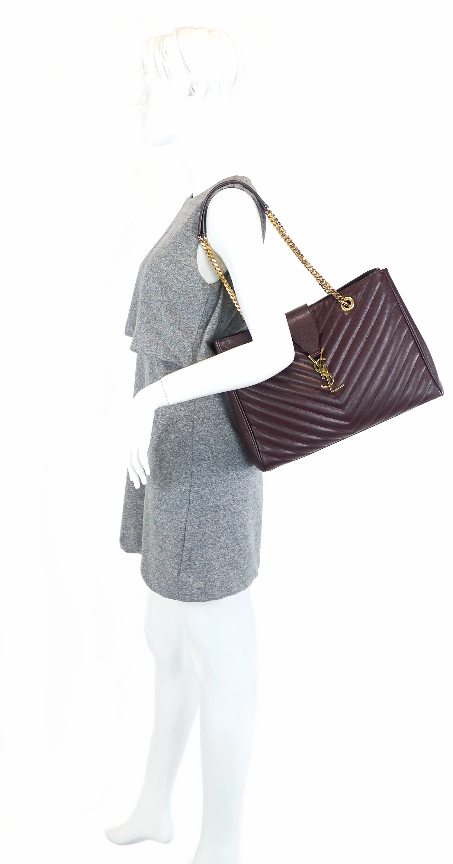 Classic Monogram Matelass Chevron Leather Shopper Bag