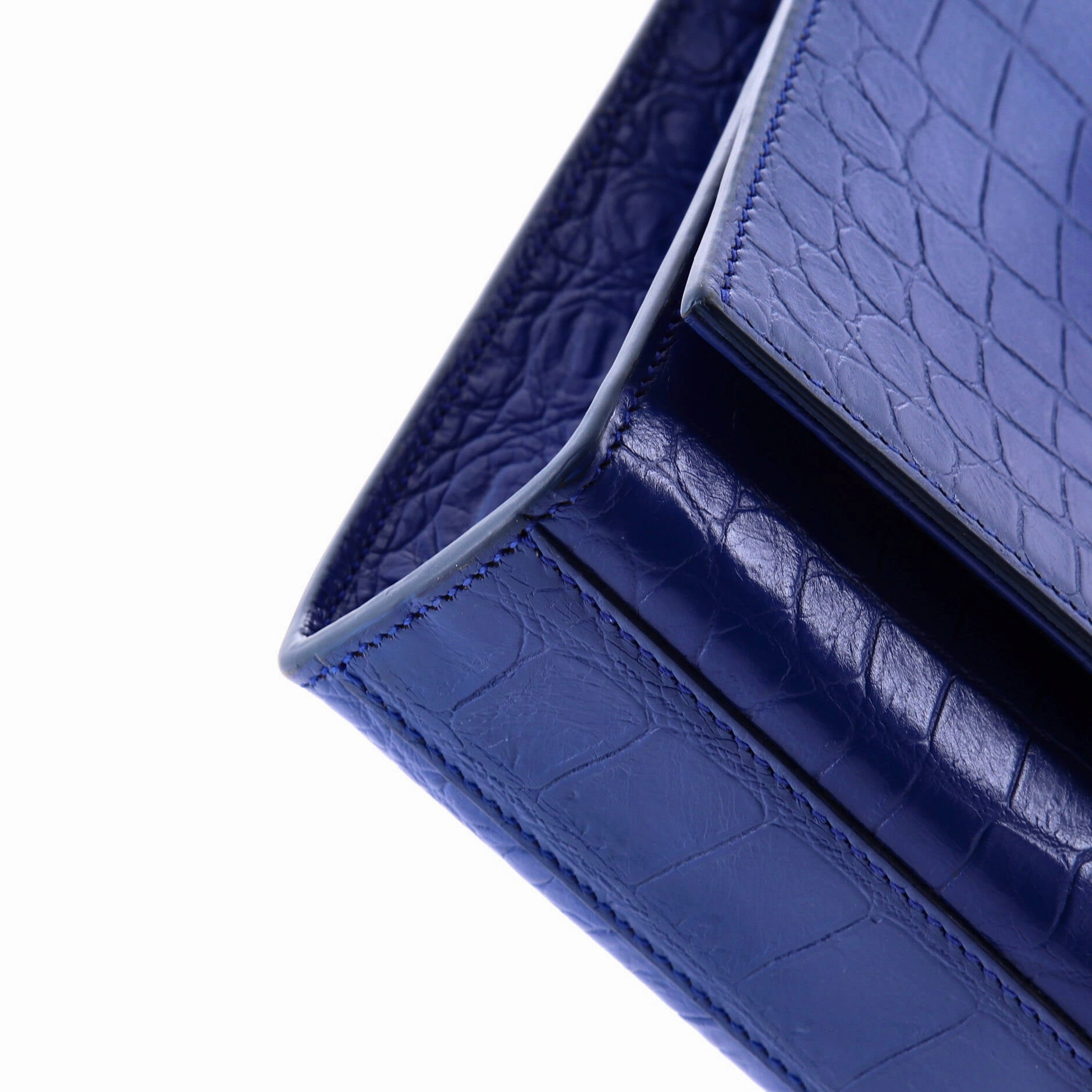 Classic Monogram Tassel Crossbody Bag Crocodile Embossed Leather Medium