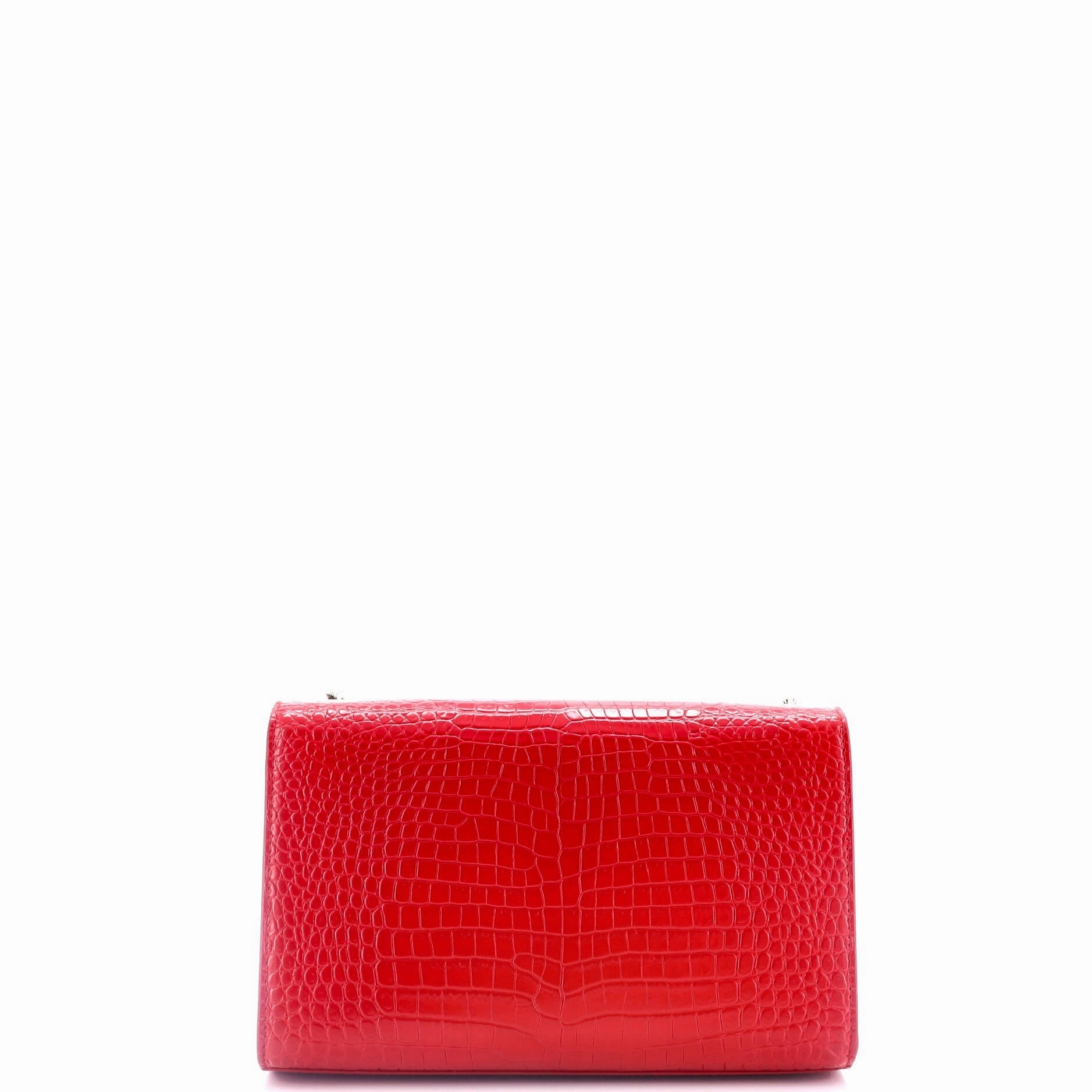Classic Monogram Tassel Crossbody Bag Crocodile Embossed Leather Medium