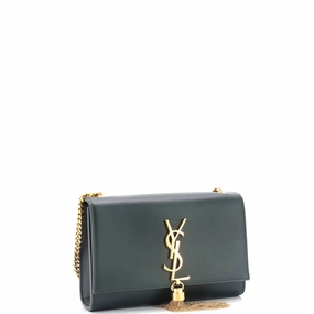 Classic Monogram Tassel Crossbody Bag Leather Small