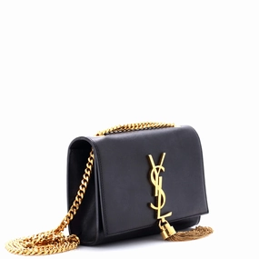 Classic Monogram Tassel Crossbody Bag Leather Small