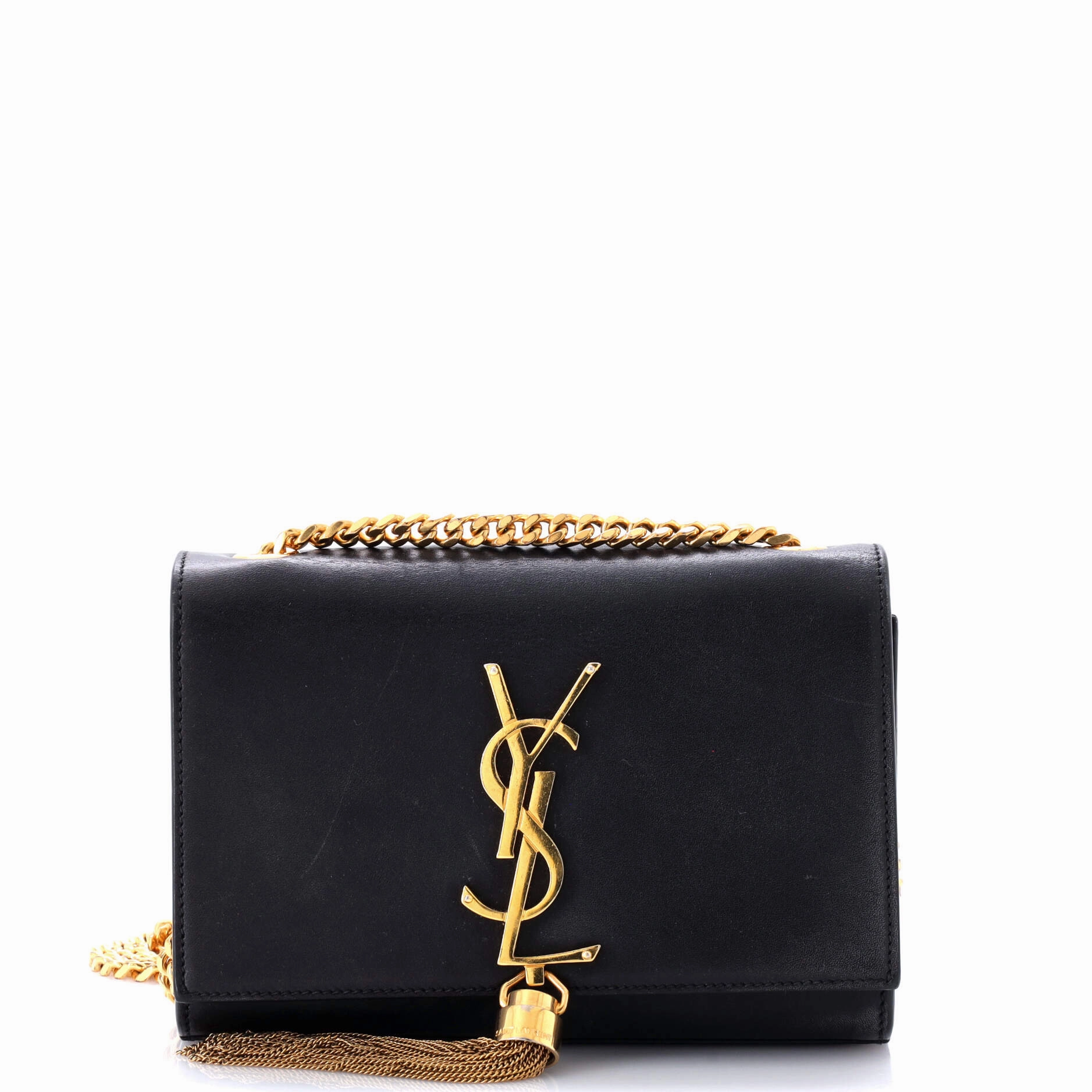Classic Monogram Tassel Crossbody Bag Leather Small
