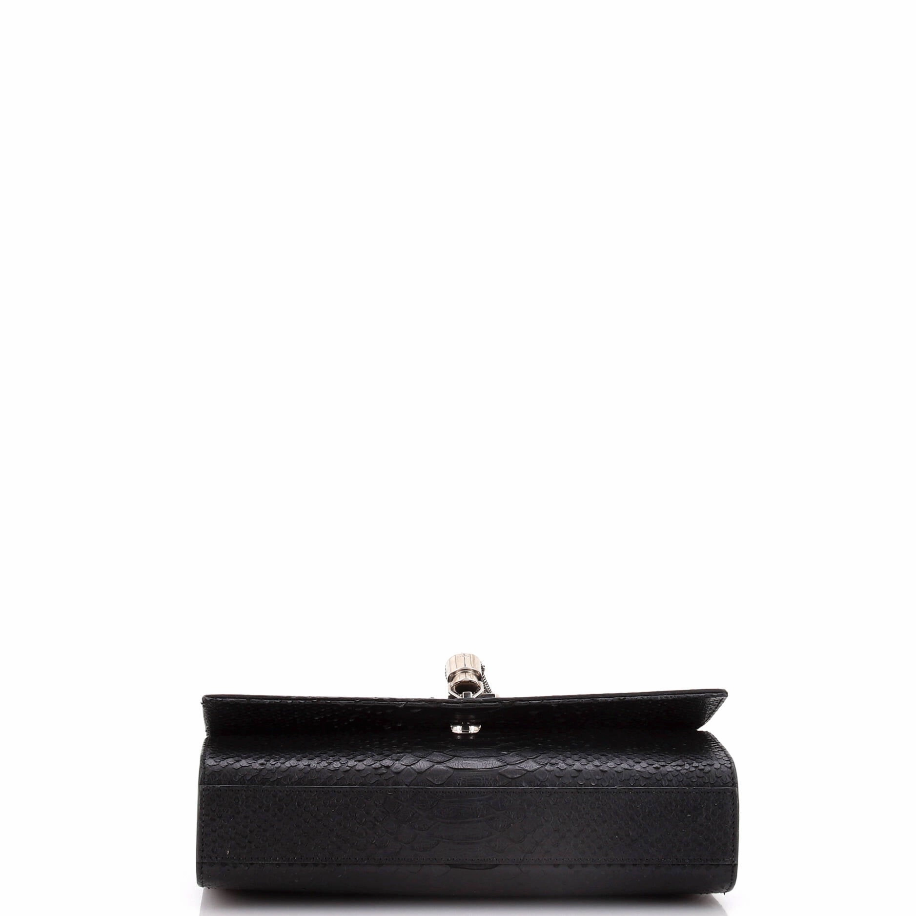 Classic Monogram Tassel Crossbody Bag Python Embossed Leather Medium