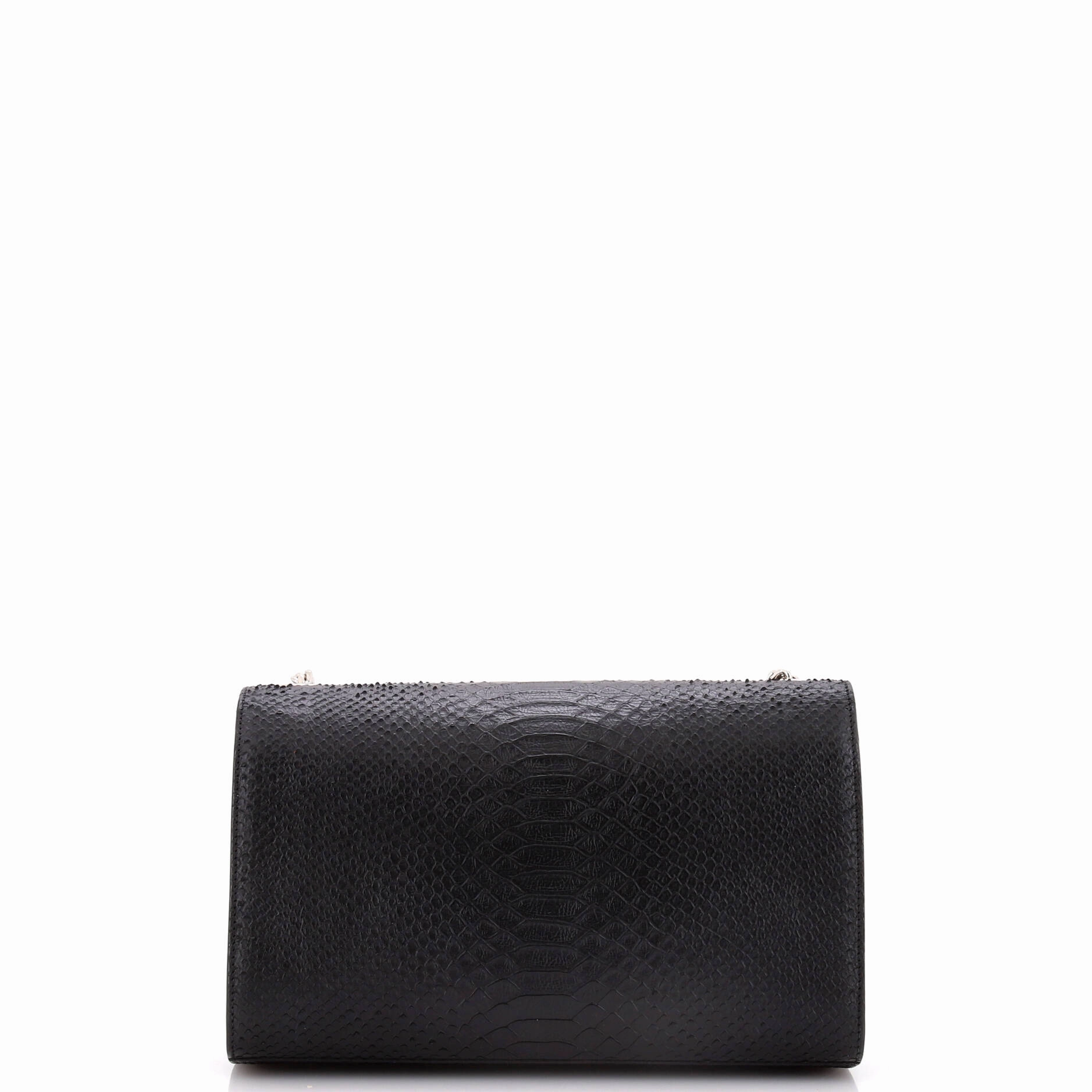 Classic Monogram Tassel Crossbody Bag Python Embossed Leather Medium