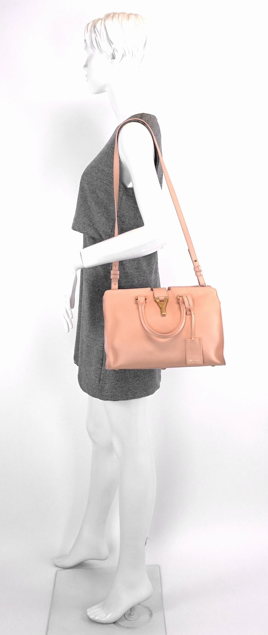Classic Y Cabas Small Calf Leather Bag