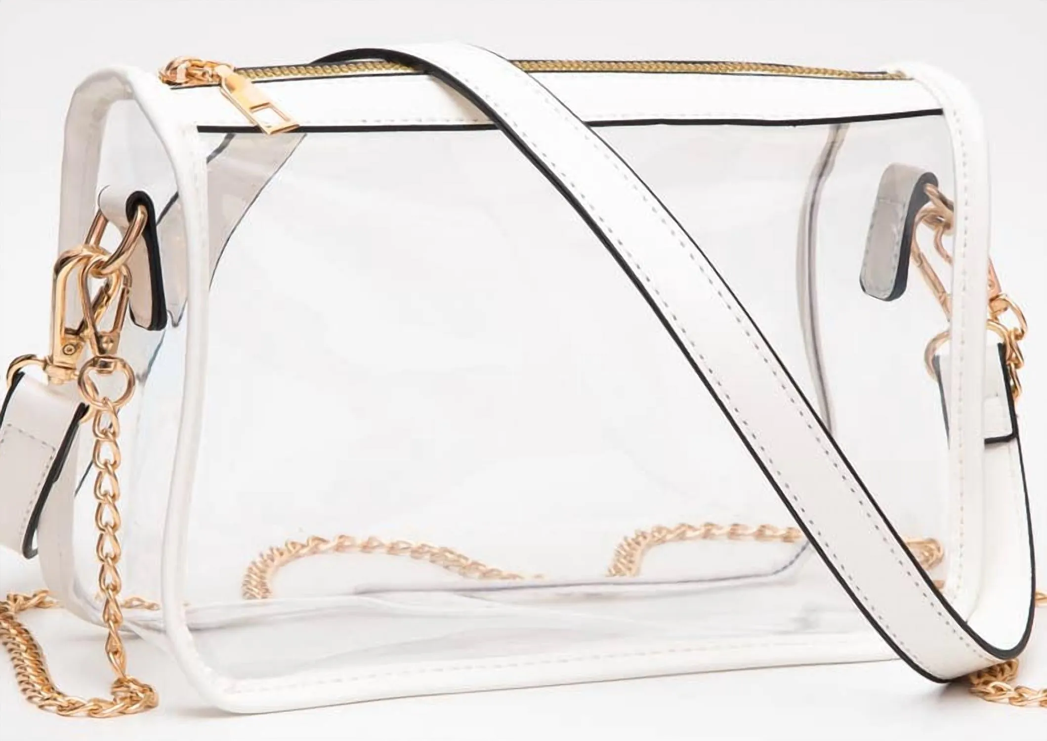 Clear Crossbody Bags In White