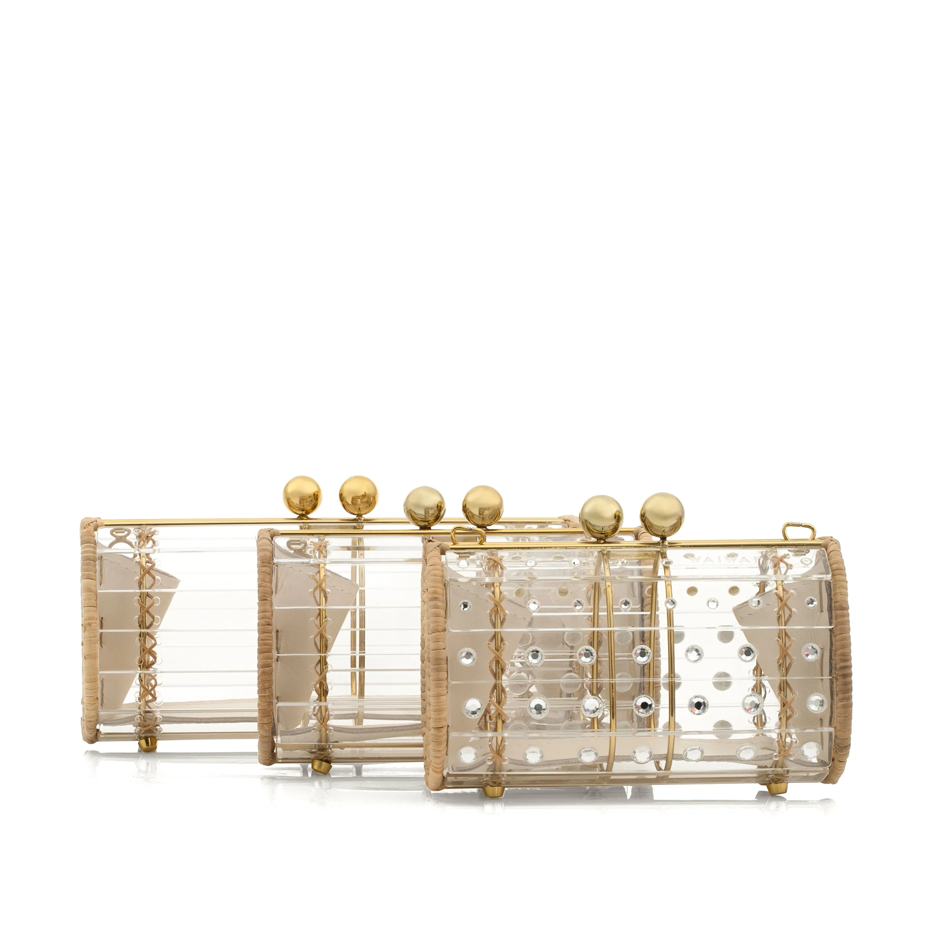 Clutch Strass Gold Crystal
