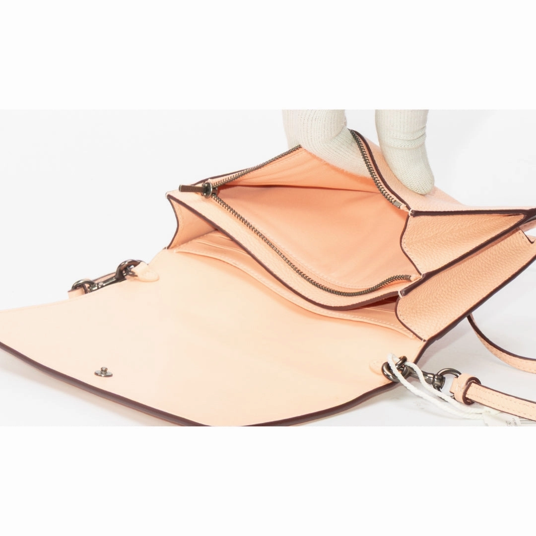 Coach Foldover Polished Pebble Crossbody Bag