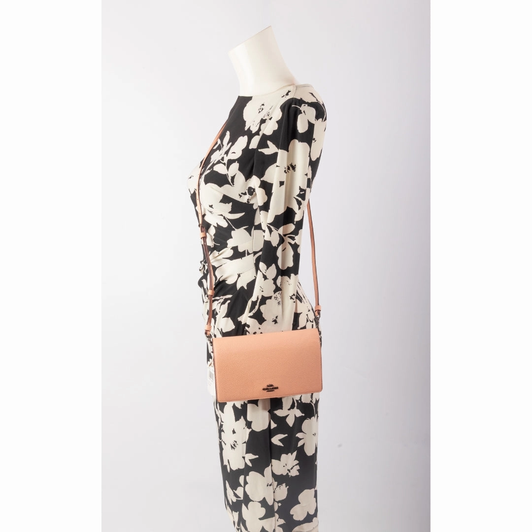 Coach Foldover Polished Pebble Crossbody Bag