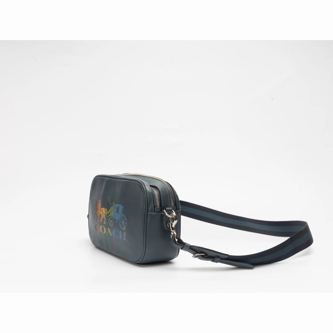 Coach Gunmetal Medium Logo Cross Body