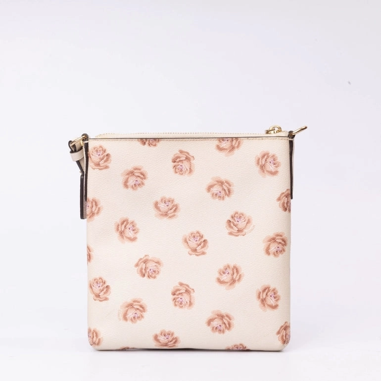 Coach Kitt Messenger Crossbody With Rose Print
