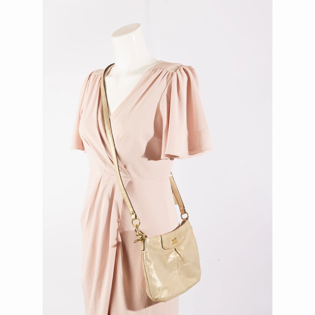 Coach Metallic Leather Crossbody Bag