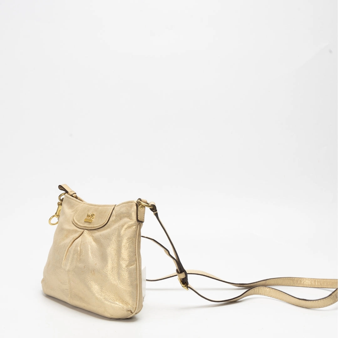 Coach Metallic Leather Crossbody Bag