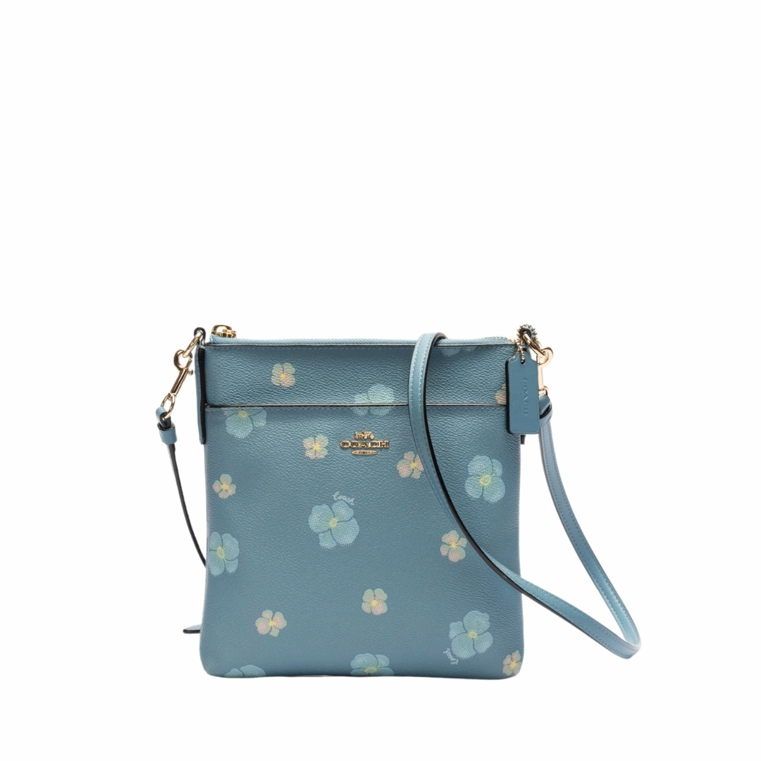 Coach Pansy Print Mini Kitt Crossbody Bag
