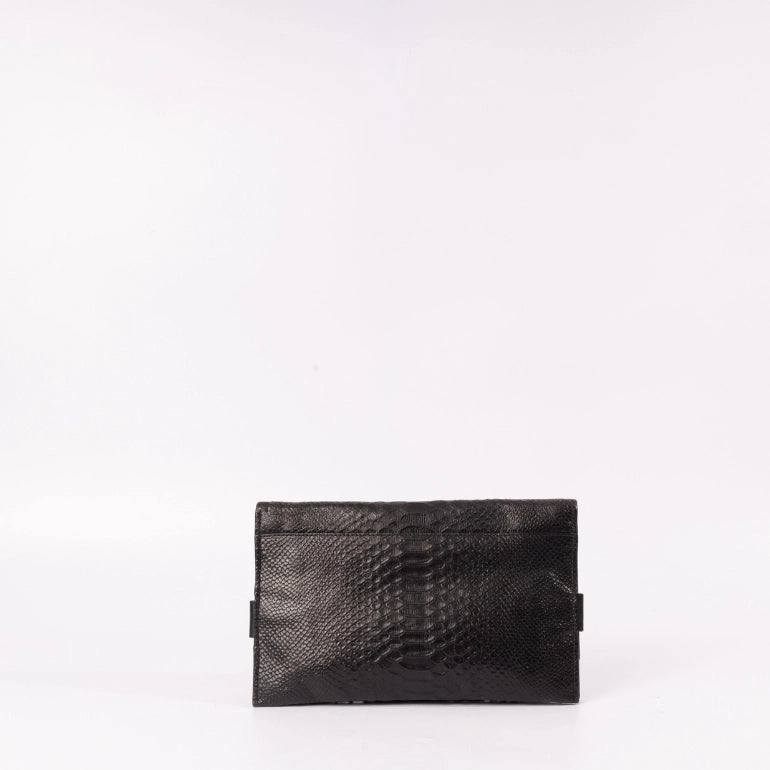 Coach Snakeskin Flap Clutch