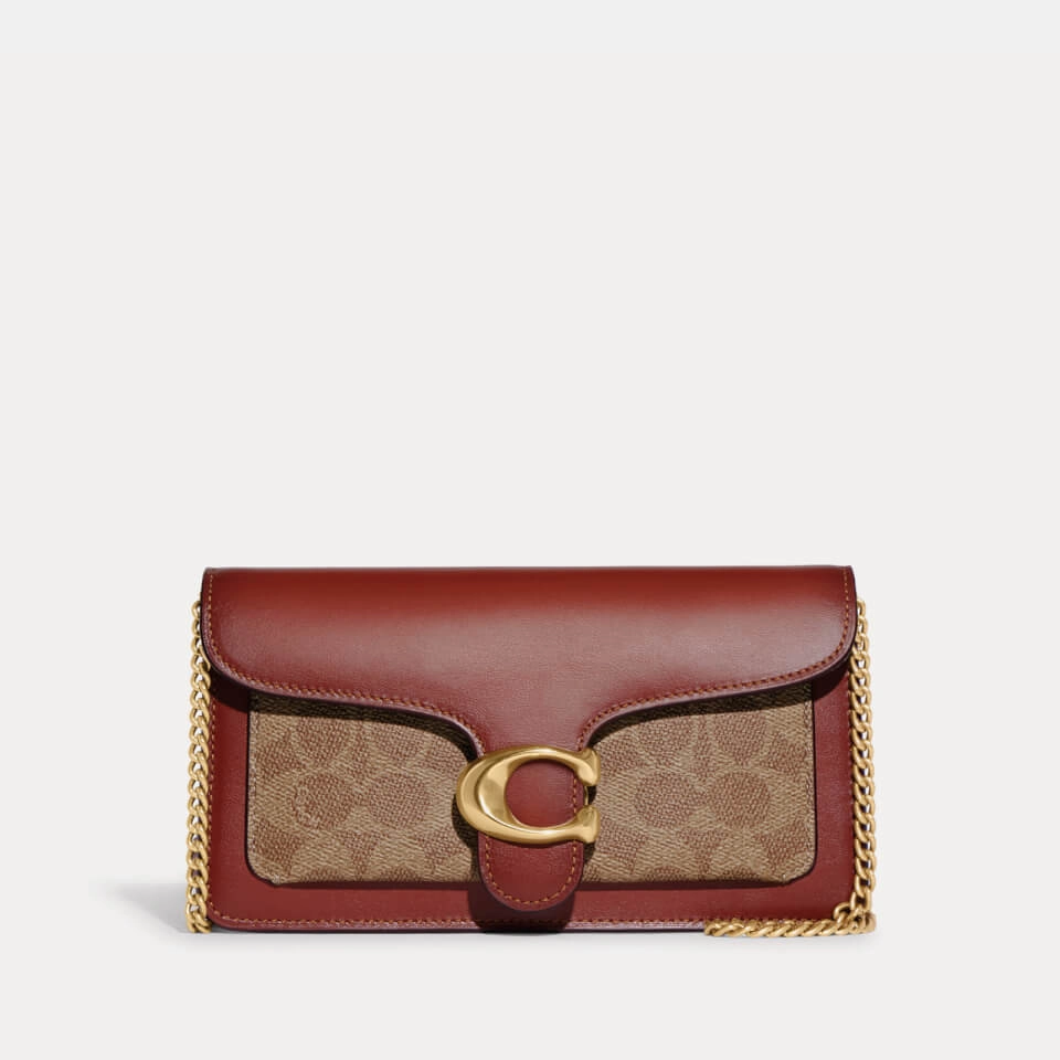 Coach Tabby Chain Clutch in Signature Canvas
