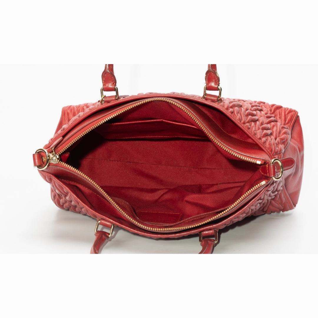 Coach Twisted Gathered Leather Morgan Satchel