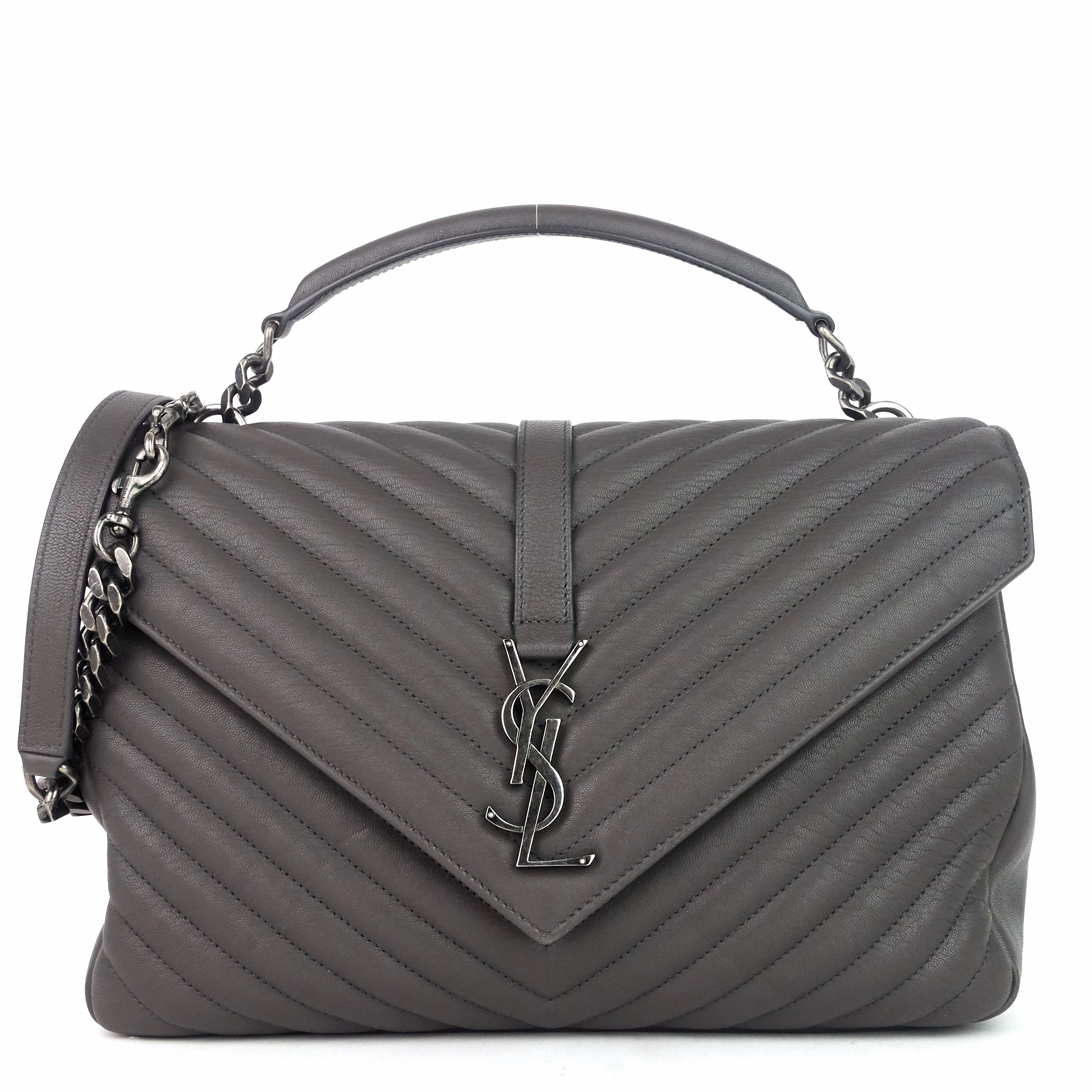 Collge Large Calf Leather Shoulder Bag
