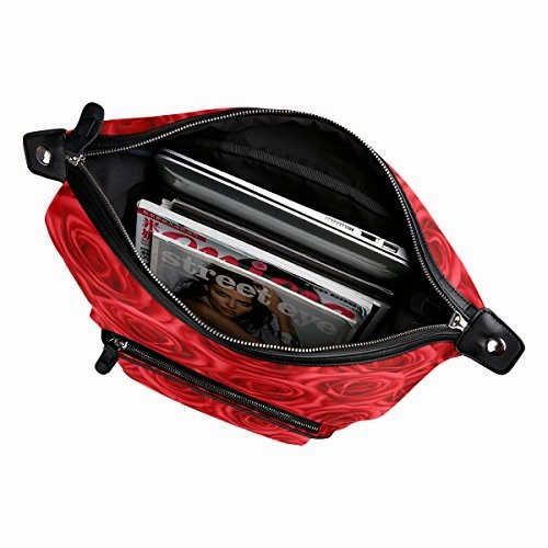 Colourlife Red Roses Stylish Casual Shoulder Backpacks Laptop School Bags Travel Multipurpose