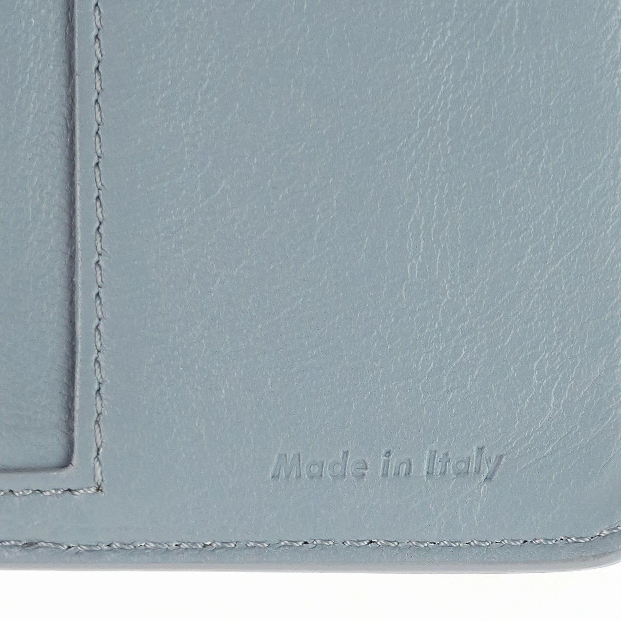 Compact Zip Two-Tone Square Lambskin Wallet