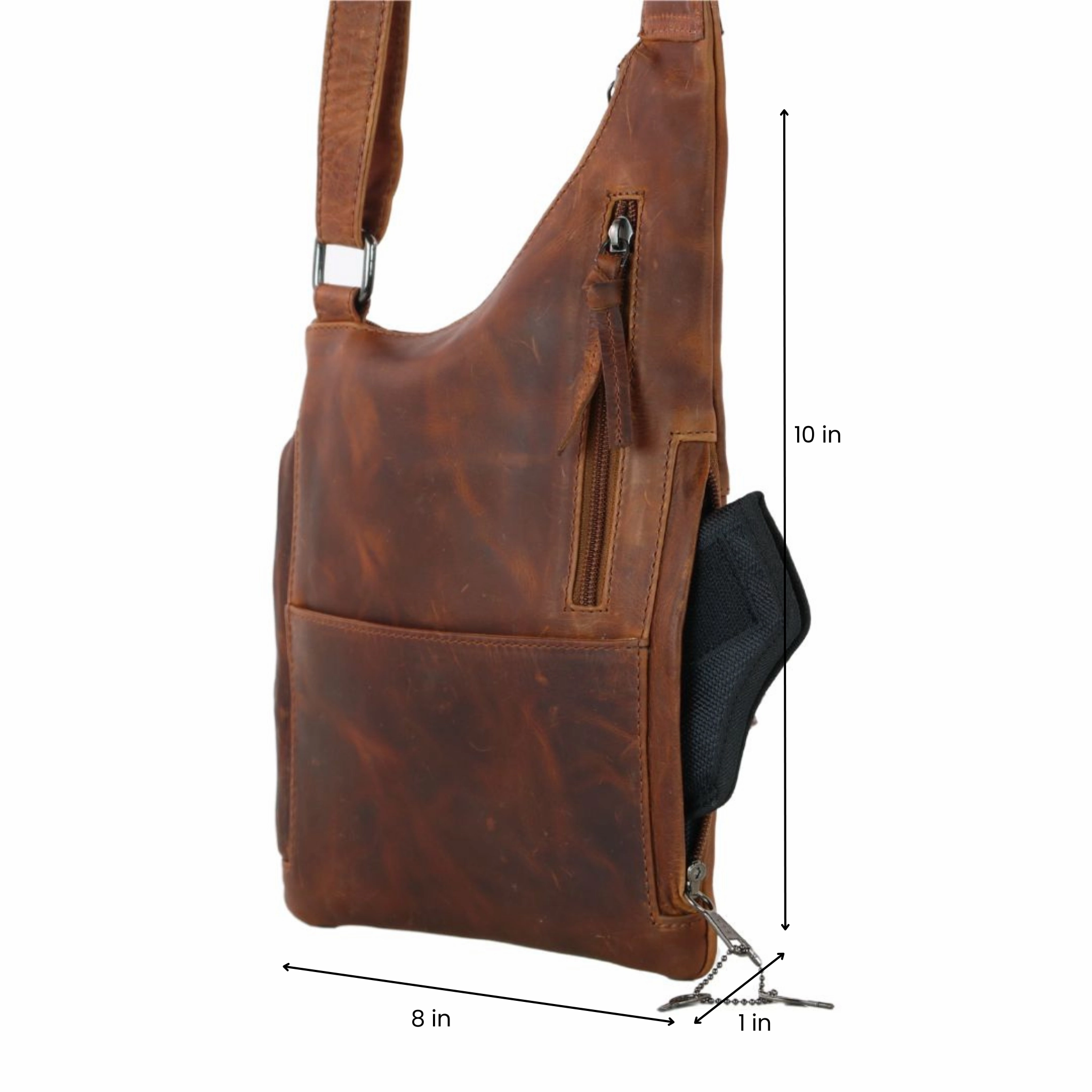 Concealed Carry Unisex Remi Crossbody Purse by Lady Conceal