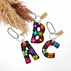Consuela | Black Felt Initial Letter Charms