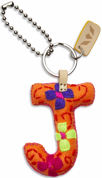 Consuela | Orange Felt Initial Letter Charms