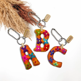 Consuela | Orange Felt Initial Letter Charms