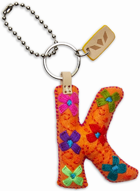 Consuela | Orange Felt Initial Letter Charms