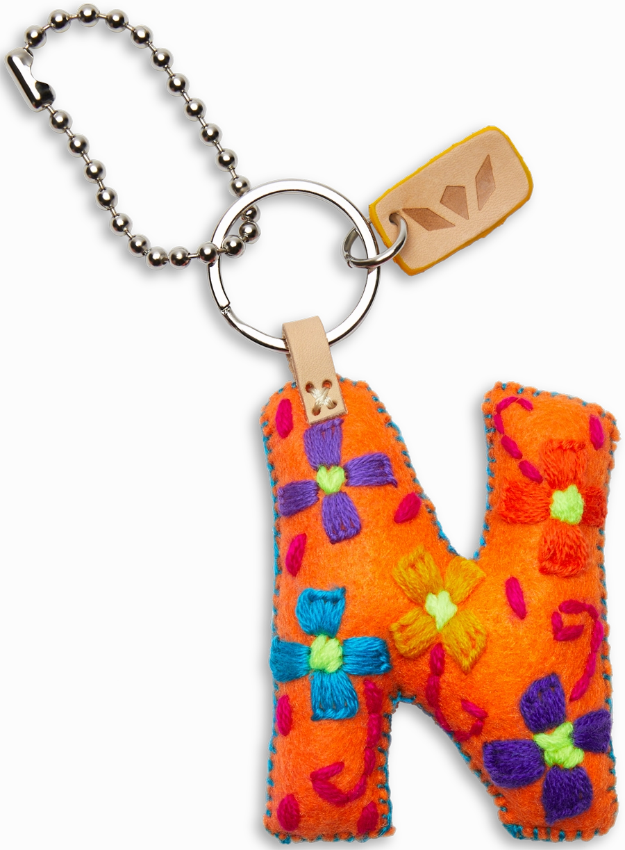 Consuela | Orange Felt Initial Letter Charms